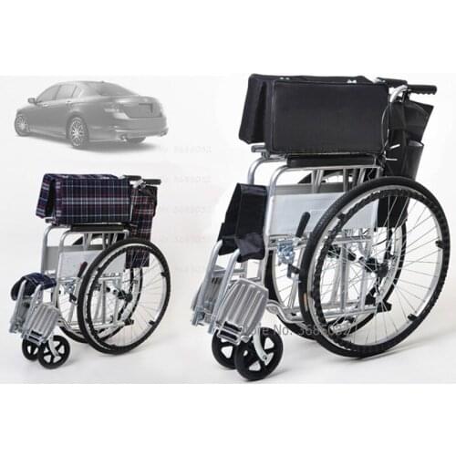 Foldable Wheelchair Full Back Rest Folding Portable Galvanized Steel Scooter with Pedestal Pan for the Aged and the Disabled