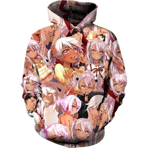 SOSHIRL Blood Fantasy Anime Hoodie Magical Girl Streetwear Kuro Fate Kailed Men Hoodies Cosplay Hip Hop Tops Harajuku Pullover