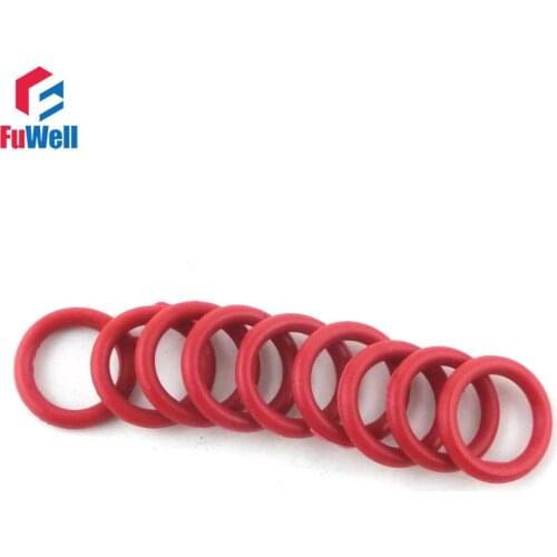 100pcs 3.5mm Thickness Red Silicon O-ring Seals 12/13/14/15/16/17/18/19/20/21/22mm OD Rubber O Rings Sealing Gaskets Washers