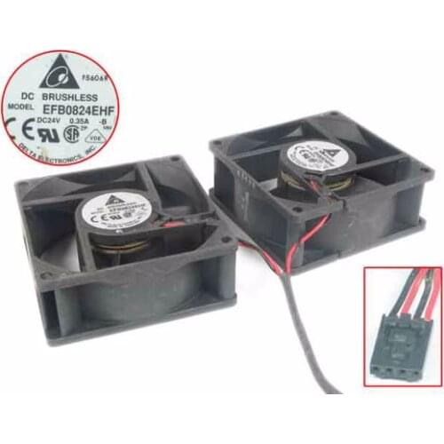Detla Electronics EFB0824EHF B DC 24V 0.35A 80X80X35mm Server Cooling Fan