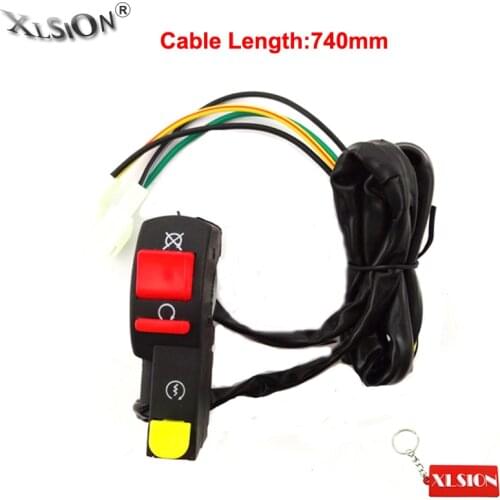 XLSION 4 Wire On Off Kill Stop Switch For Electric Start Chinese Pit Dirt Bike Motorcycle 50cc-250cc