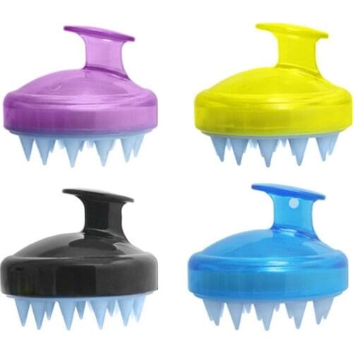1 pcs Spa Slimming Massage Brush Silicone Head Body Shampoo Scalp Massage Brush Comb Hair Washing Comb Shower Bath Brush props