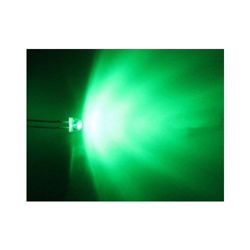 100pcs 5mm Straw Hat Green Clear Lens LED Diode Light 5 mm Ultra Bright Wide Angle LED Light Emitting Diode Lamp Through Hole