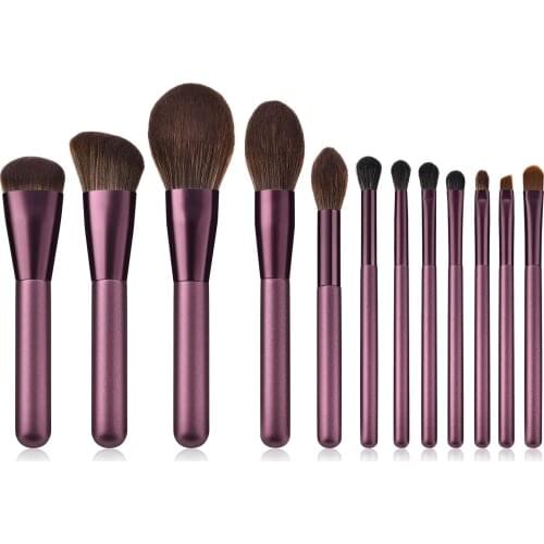 12pcs Wood Handle Makeup Brushes Set Blush Powder Foundation Eye Eyeliner Eyebrow Face Make Up Brush Cosmetic Tools Kit