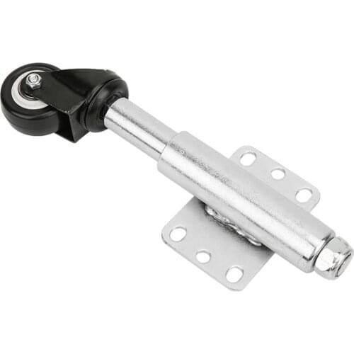 2 Inch Flat Free Adjustable Easy Install Door Polyurethane Universal Loading Gate Wheel Spring Loaded Roller Swivel Caster Mute