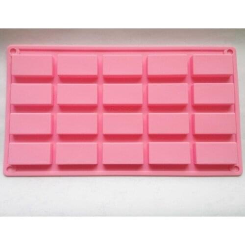 20 holes Rectangular Muffin Cake pan Soap silicone Mould, Silicone Mold