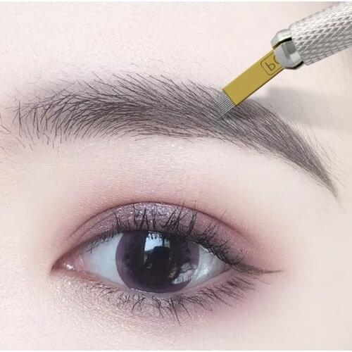 20pcs/lot Tattoo Accessories PCD Microblading Needles Sterilized Disposable Eyebrow Tattoo Blade for Permanent Makeup Supplies