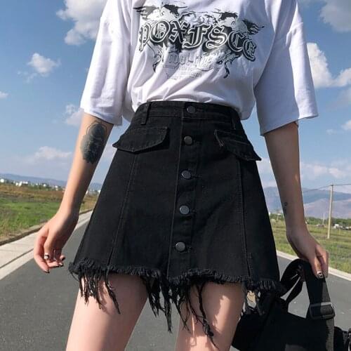 2021 New Womens High Quality Tide Denim Female Shorts Summer Plus Size solid color Pants Front button jeans Streetwea Casual