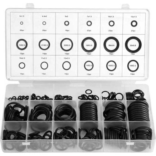 279Pcs/Kit 18 Sizes Rubber O-Ring Assortment Set Hydraulic Plumbing Gaskets Seal Kit Copper Washer
