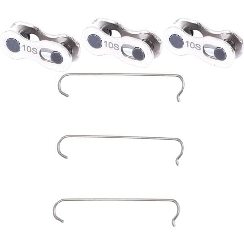 3 Set Bike Missing Chain Links Quick Coupling Master Link Connector & Chain Hook