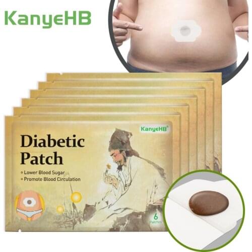 36pcs/6bag Diabetes Patch Cure Lower Balance Blood Glucose Treatment Diabetes Burning Fat Natural Herb Medical Diabetic Plaster