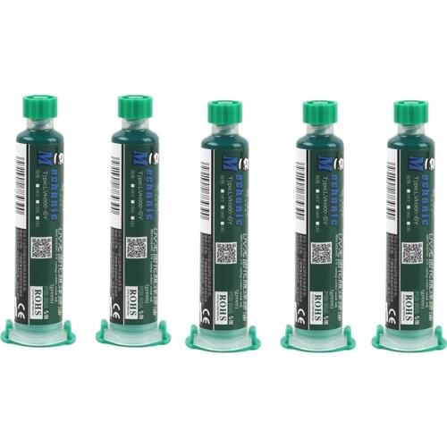5 Pcs/lot MECHANIC UV SOLDER MASK PCB BGA PAINT PREVENT Soldering Paste Flux Cream Welding Fluxes Oil 6 Color Choose