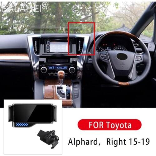 Car Phone Holder For Toyota Alphard Right 2015 2016 2017 2018 2019 360 Degree Support Mobile Air Vent Mount Phone Stand in Car