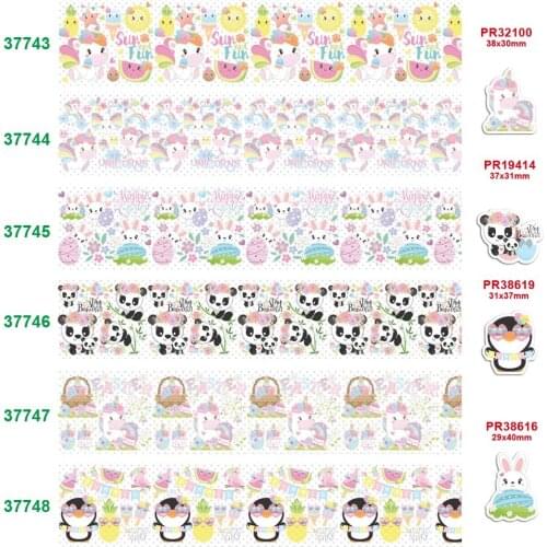 Free shipping 50 yard per size cartoon ribbon printed grosgrain ribbon 37743