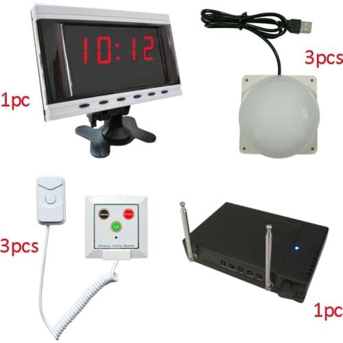 Wireless hospital patient call button system with number screen corridor light signal repeater