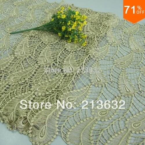 D po46 Brand textile water soluble embroidered cloth Computer embroidery lace Water soluble embroidered with fabric order