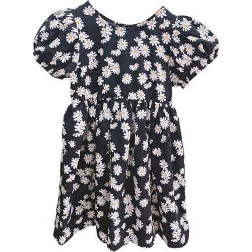 New Arrival Flower Girl Dress Kids Round Collar Puff Sleeve Baby Lovely Clothes Toddler Girl Summer Clothes Flower Girl Dresses