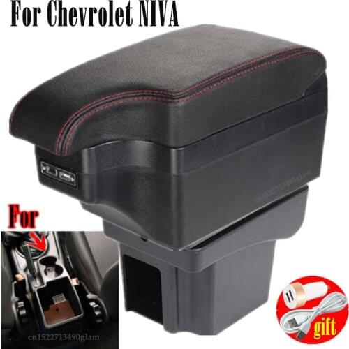 For Chevrolet NIVA Armrest Retrofit parts Car Armrest box Storage box car Interior accessories Charging with USB