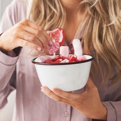 Enameled Treat Bowls Kids Snack Salad Mixing Ramen Large Bowl Home Fruit Container Tableware Kitchen Storage Dining Cereal Bowls