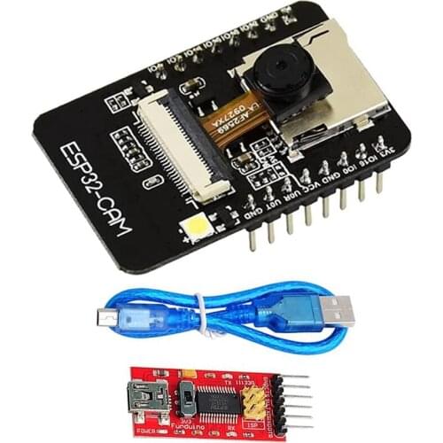 ESP32-CAM Development Board WIFI Bluetooth ESP32 Camera Module with USB Cable Serial Converter Programmer Module