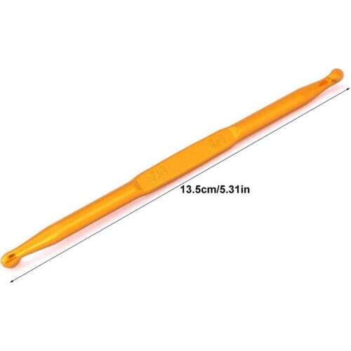 8Pc Aluminium Crochet Hooks Knitting Needles Two Ends DIY Crocheting Weave Craft