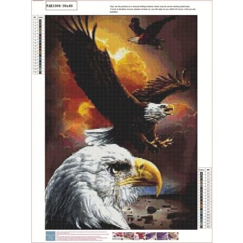 Eagle 5D 100% Full Painting Diamond Embroidery Animal Picture Picture full Rhinestone Home Decor Without Frame