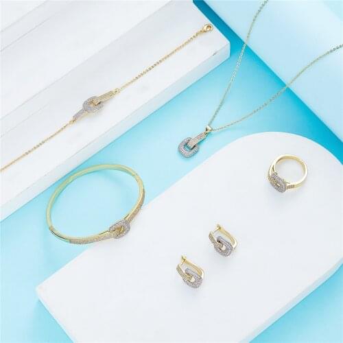 2021 May jewelry set gold color necklace earrings Ring for women brida jewelry set Morocco gold color jewelry set