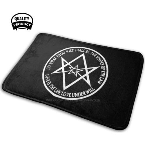 93 Thelema Aleister Crowley Symbol Comfortable Door Mat Rug Carpet Cushion Thelema 666 Acultism Crowley Gothic Satan Occult