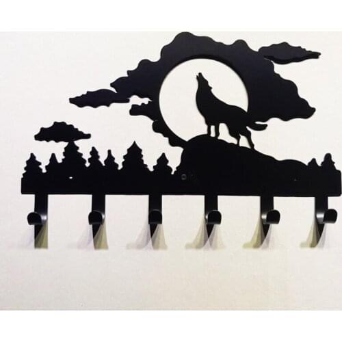 Metal wrought iron creative hook Decorative hook key storage for Entrance bedroom wall hanging coat hook Door hanger