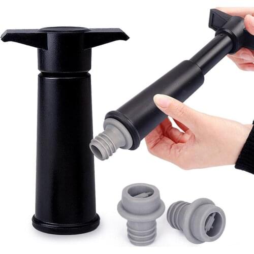Reusable Wine Bottle Stopper Sealing Vacuum Air Pump Sealer Plugger Silicone Cap Kitchen Dining Bar Kitchen Tools Gadgets