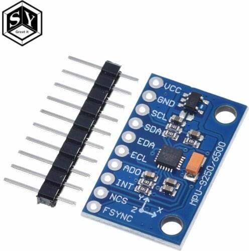 1PCS IIC I2C SPI MPU6500 MPU-6500 6-Axis Gyroscope Accelerometer Sensor Module Replace MPU6050 For Arduino With Pins GY-6500