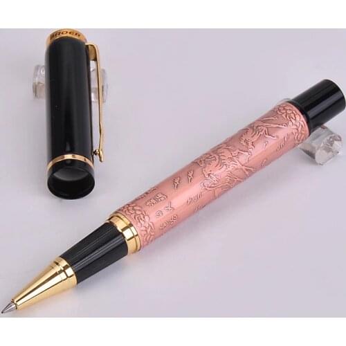 New Exquisite Golden Clip Pink/Gray/Brown Color Baoer 507 Xubeihong "the Eight Horses" Metal/Gift/Roller Ball/ballpoint Pen