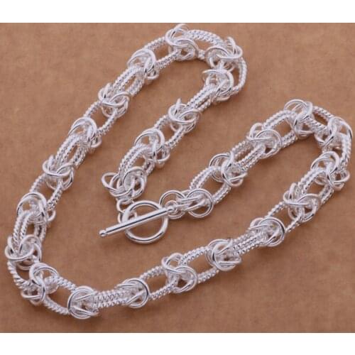 Wholesale Silver Plated Fashion Jewelry Classic Necklace,free Shipping Charms Fashion Jewelry Pendant AN634/ajiajapa