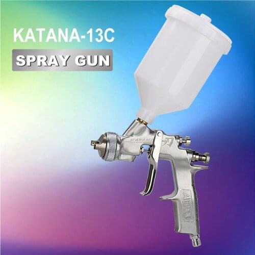 Japan Original Anest Iwata Paint Spray Gun 1.3mm Katana Car Repair Painting Gun With Plastic Cup Gravity