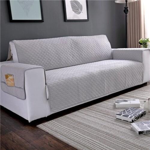 Plush Sofa Couch Cover Slipcover With Pocket for Dog Pet Kid Anti Slip Armchair Furniture Protector 2019 Newest Elegant Design