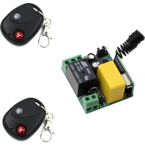 Latest Mini Sizes AC220V 1 CH Radio Wireless Remote Control Switch System 10A Relay Receiver and Remote Controller 315/433Mhz