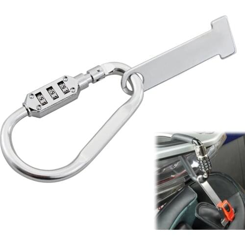 Helmet Security Lock T-bar 3-Digit Combination For Harley Honda Kawasaki Yamaha Indian Vespa Dirt Bike Motorcycle Accessories