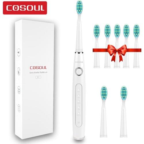 Professional Sonic Electric Toothbrush 5 Modes Protect Gums Rechargeable Waterproof Dentists Recommend