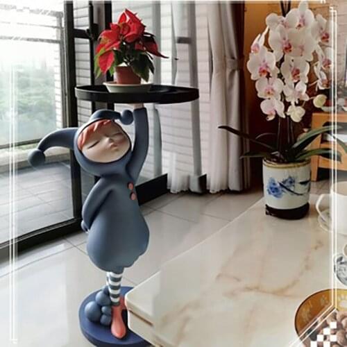 Home Decoration Nordic Creative Fairy Girl Statue Room Decor Large Ornament Sculpture Multifunctional Tea Table Home Supplies