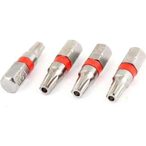 UXCELL Newest 4 Pcs Magnetic 4.4mm Torx T25 Screw Driver Screwdriver Bit