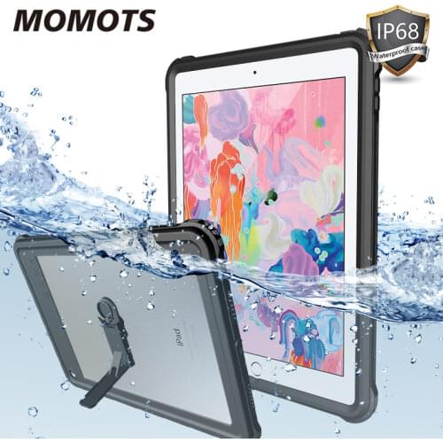 Waterproof Case for iPad 2017 2018 Shockproof Silicone Case for iPad 9.7 inch Tablet Protector Transparent Cover with Holder