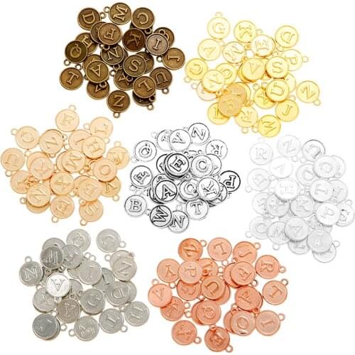 YuenZ 26 pcs/Set 7 Colors Metal Alloy Alphabet A-Z Letters Charms Pendants Diy Jewelry Accessories 15*12 mm S205