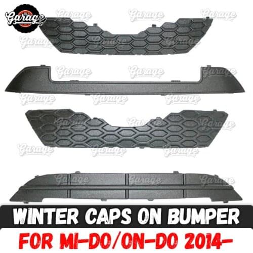 Winter caps case for Datsun Mi-DO /On-DO 2014-2019 on radiator grill and bumper ABS plastic covers protective car styling tuning
