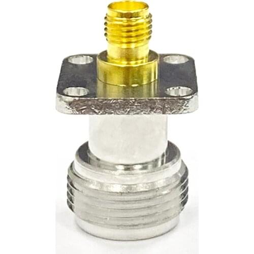 1pc N Female Jack Switch SMA Female Jack RF Coax Modem Convertor Connector 4-hole panel mount Goldplated NEW wholesale