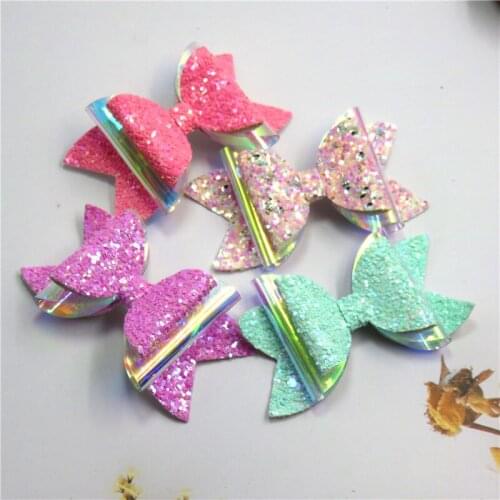 1PCS Lovely Multicolor Bows Select Elastic Bands For Baby Barrette Girls Novelty Hairpin Clips Scrunchy Kids Hair Accessories