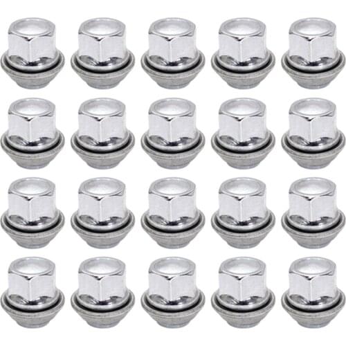 20Pcs M12x1.5 REPLACEMENT WHEEL NUTS ALLOY 19MM FOR FORD for C-MAX CORTINA for FOCUS CHROME