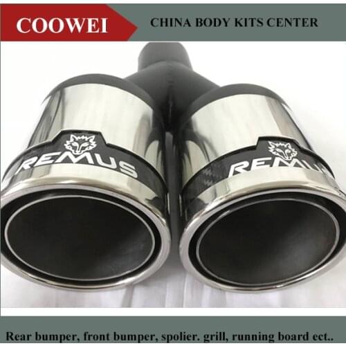 304 Stainless Steel Universal Exhaust Tip Remus Dual Exhaust Muffler Pipe Tip for bmw vw audi benz