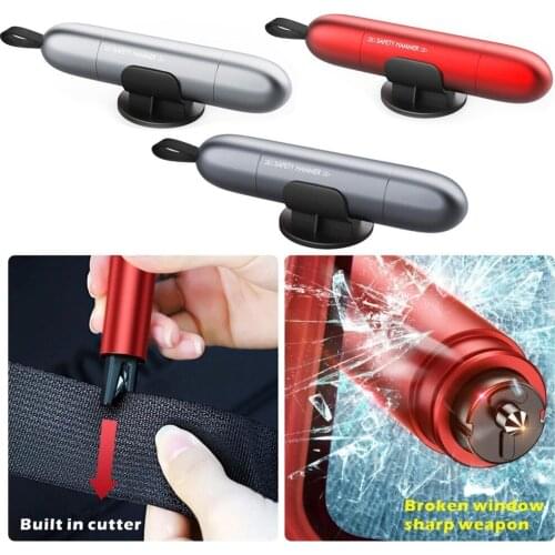 Car Safety Hammer Car Emergency Glass Window Breaker Seat Belt Cutter Life-Saving Escape Car Emergency Tool Auto Accessories New