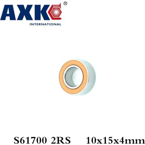 Axk 10x15x4 S61700 2rs Cb / S6700 2rs Cb Abec7 10x15x4mm Stainless Steel Hybrid Ceramic Ball Bearing