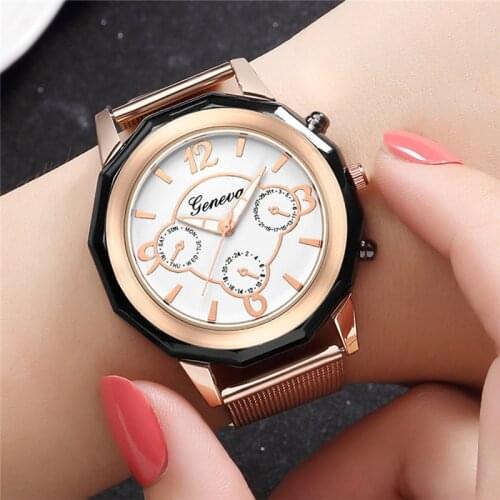 Gold Watch Alarm Clock Fashion Quartz Watches for Womens Wristwatch Montre Femme New Stylish Hot Relogio Zegarek